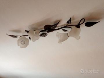 lampadario in ferro bronzato