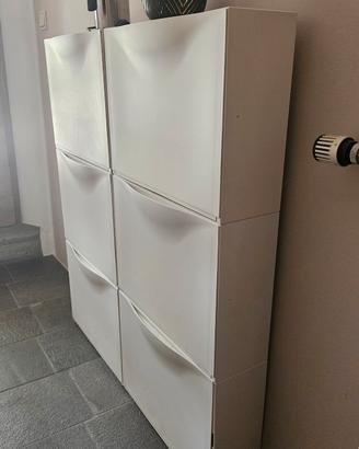3 Scarpiera/contenitore ikea trones bianca