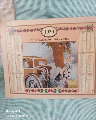 calendario vintage anno 1970 il tuo calendario di 