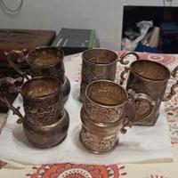 antichi boccali argentati  no argento! inglesi 