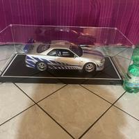 Modellino in scala 1/8 Nissan skyline GTR R34