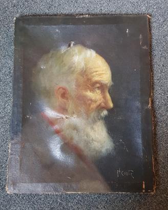 Olio su tela Nazareno.Conte ritratto antico 800