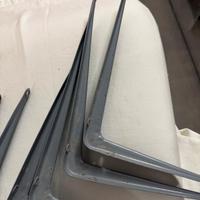 staffe x mensole in acciaio grigio  cm 24 x cm 20