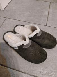 pantofole in pelle e in pelo interno 