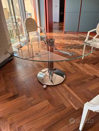 Tavolo cristallo marca NAOS modello Atlante design