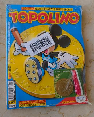Topolino 3166 sigillato con gadget 
