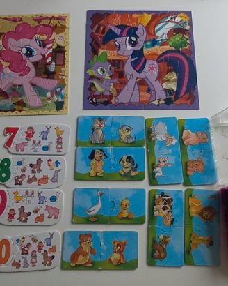 Set 3 Puzzle My Little Pony cubi e Masha&Orso 