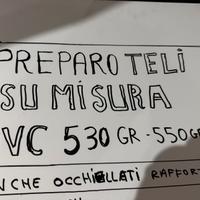 Preparo teli raforzzati occhiellati su misura