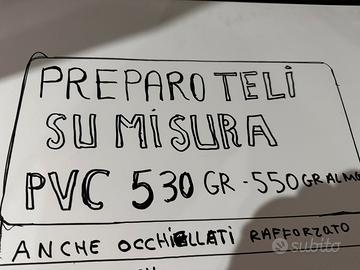 Preparo teli raforzzati occhiellati su misura