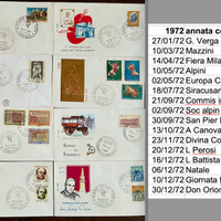 Buste FDC 1972 annata compl 16 buste+2 serie MNH