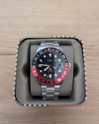 Orologio Fossil Blue GMT FS6092 in acciaio - Nuovo