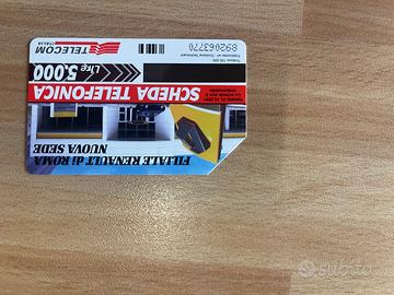 Scheda telefonica rara