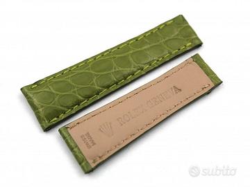 Rolex Geneva Cinturino Verde Lucido 20mm Swiss