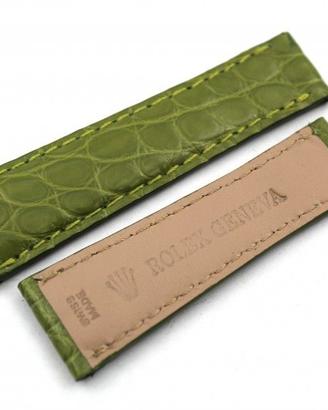 Rolex Geneva Cinturino Verde Lucido 20mm Swiss