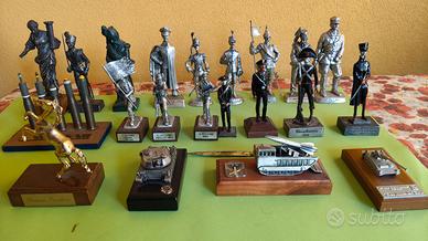  Lotto completo Statuine Militari in Metallo 