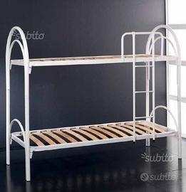 Letto a castello in ferro sdoppiabile