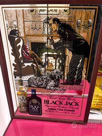 Specchio pubblicitario vintage Black Jack Whisky
