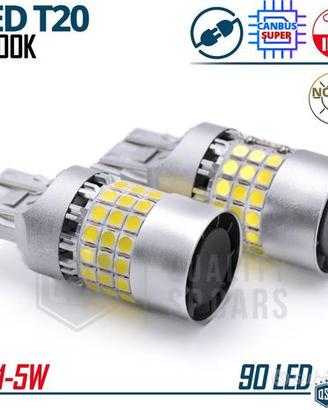 Lampadine LED T20 W21/5W Super CANbus Luce Bianca