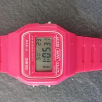 orologio Casio F-91W rosa