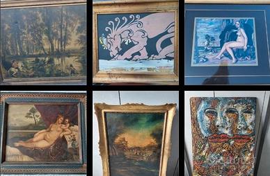 Lotto intera collezione opere d'arte