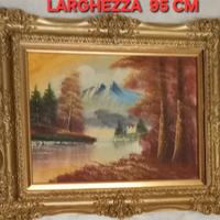 quadro con paesaggio al tramonto 