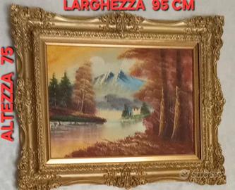 quadro con paesaggio al tramonto 
