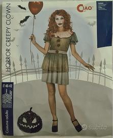 Vestito Carnevale pagliaccio horror donna 40/42