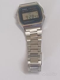 orologio da polso casio cinturino acciaio funziona