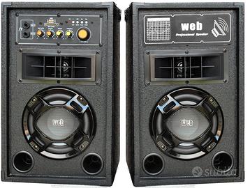 Casse Acustiche Amplificate 100W USB e Bluetooth