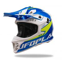 Casco motocross Intrepid blu bianco giallo