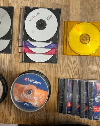 Lotto CD-RW e DVD vergini Verbatim, Sony e Maxell