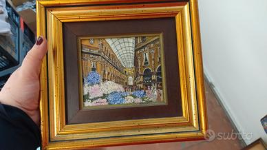 coppia quadro Milano olio su tela Grotta 1979