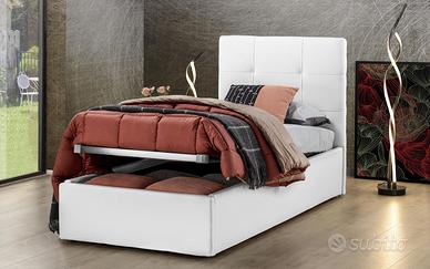 letto singolo con contenitore