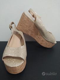 Scarpa donna sandalo con zeppa 8cm size 36
