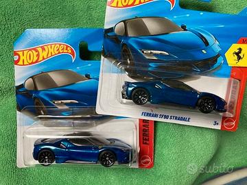 Hot Wheels Lotto 2 Ferrari SF90 Stradale blu