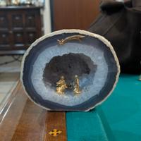 Presepe artigianale su geode – Mastro Paolo -