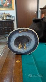 Presepe artigianale su geode – Mastro Paolo -