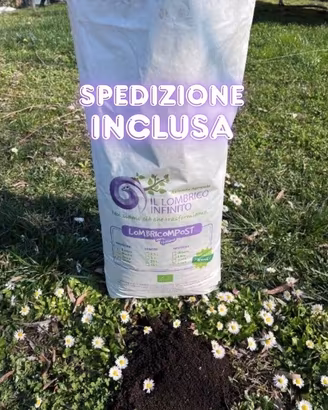 Humus di Lombrico Equino vagliato 5 mm-Sacco 20 lt