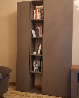 Libreria sala colore bronzo 