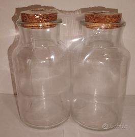 coppia barattoli vetro, nuovi