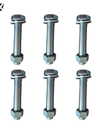 10 BULLONI TESTA ESAGONALE M24X130+ DADO RONDELLA