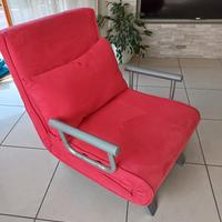 Poltrona letto rossa