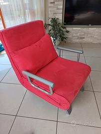 Poltrona letto rossa