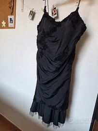 Vestito nero con pizzo, paillettes e tulle CRIO'