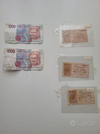 Banconote Regno e Repubblica Italiana 