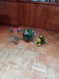 Set 3 pz Pianta piante fiore artificiale ornamento