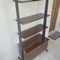 Libreria design anni 60 con mobiletto ribalta