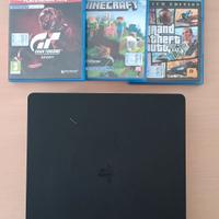 ps4 con giochi e joystick 