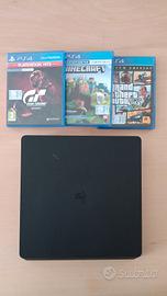 ps4 con giochi e joystick 