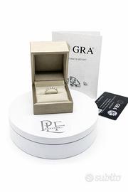 Anello Veretta con Diamante Moissanite da 0.1 ct